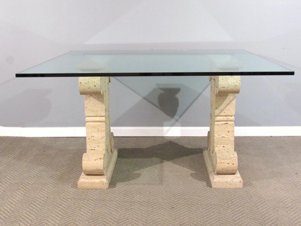 Limestone Base Center Table (1 of 5)