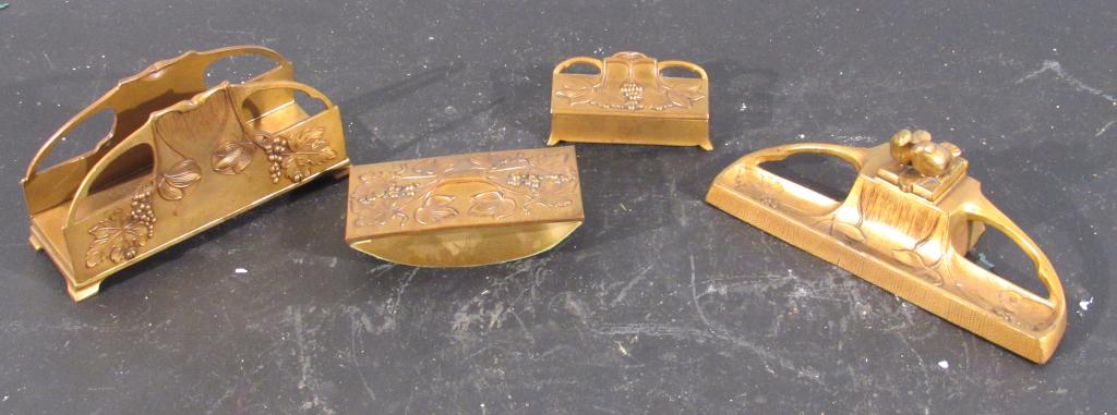 4 Piece Art Nouveau Style Desk Set (1 of 6)