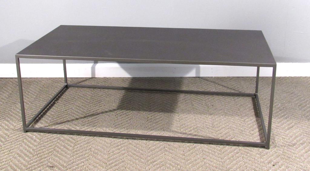 Grey Metal Monolithic Shape Coffee Table (1 of 4)