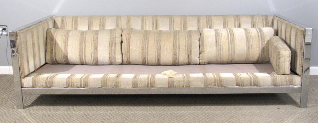 Mid Century Chrome Frame Sofa (1 of 7)