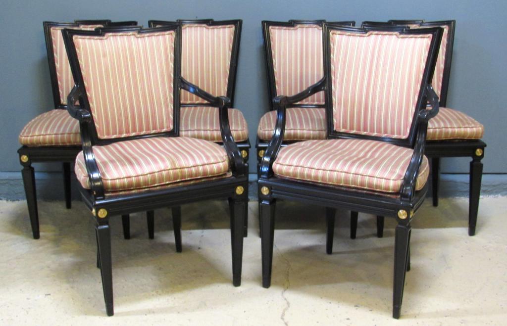 Set of 6 Hollywood Regency Style Dining Chairs (1 of 8)