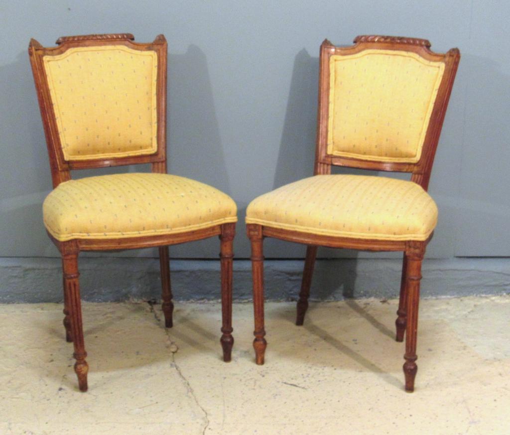 Pair Antique French Slipper Chairs (1 of 5)