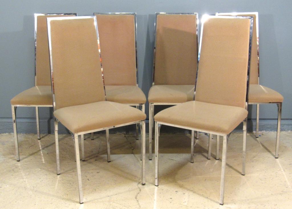 Set 6 Chrome Side Chairs (1 of 6)