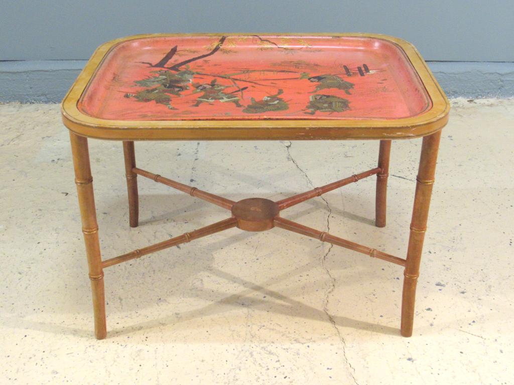 Japanese Decorated Tray Top Coffee Table (1 of 5)