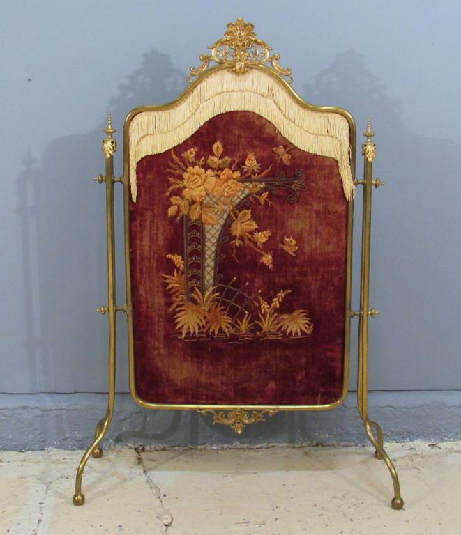 Art Nouveau Mixed Metal Fire Screen (1 of 7)