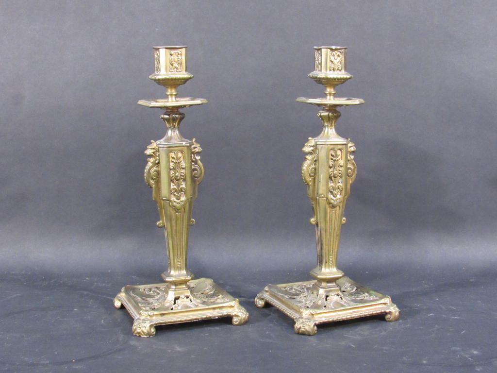 Pair Classical Bronze Candlesticks (1 of 6)