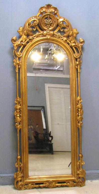 Antique Victorian Gilt Wood Pier Mirror (1 of 12)
