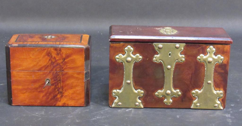 Two Antique English Table Top Boxes (1 of 4)