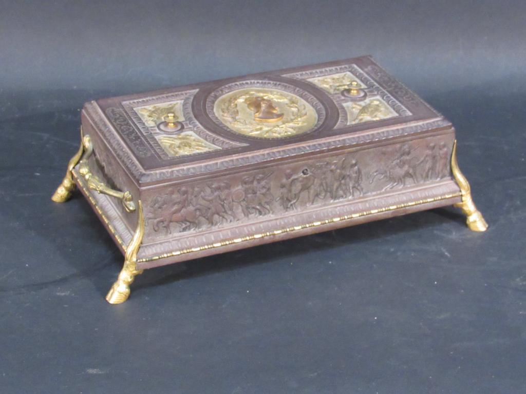 19th Century Bronze Table Top Box (1 of 7)