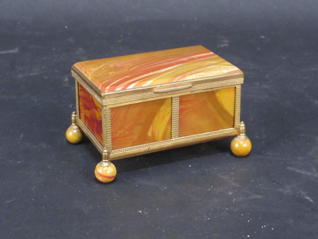 Bronze and Carnelian Small Vanity Box (1 of 5)