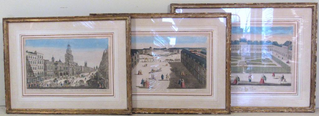 3 Antique French Hand Colored Prints (1 of 9)