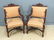 Pair Old English Style Open Arm Chairs - 2