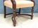 Pair Old English Style Open Arm Chairs - 6