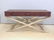 Modern Leather and Faux Croc Wrapped Desk