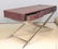 Modern Leather and Faux Croc Wrapped Desk - 6