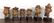 Group of 6 Antique Carved Male Puppet Heads - 2
