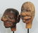 2 Antique Carved Wood Puppet Heads - 2