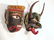2 Ethnic Carved Wood and Painted Masks - 3
