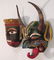 2 Ethnic Carved Wood and Painted Masks - 4