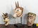 3 Small Carved and Painted Masks and Head - 2