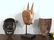 3 Small Carved and Painted Masks and Head - 3