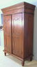 Antique Provincial 2 Door Armoire Cabinet - 3