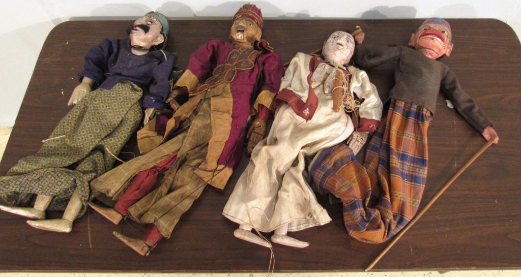 4 Asian / Indonesian Vintage Puppets (1 of 6)