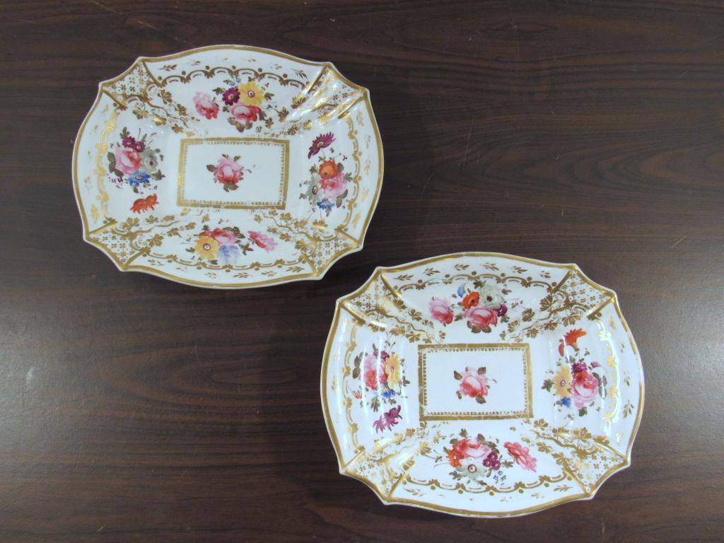 Pair Antique English Oval Porcelain Dishes (1 of 7)