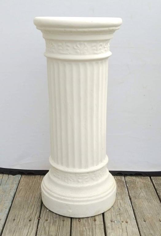 Neo-Classical White Plaster Pedestal (1 of 6)