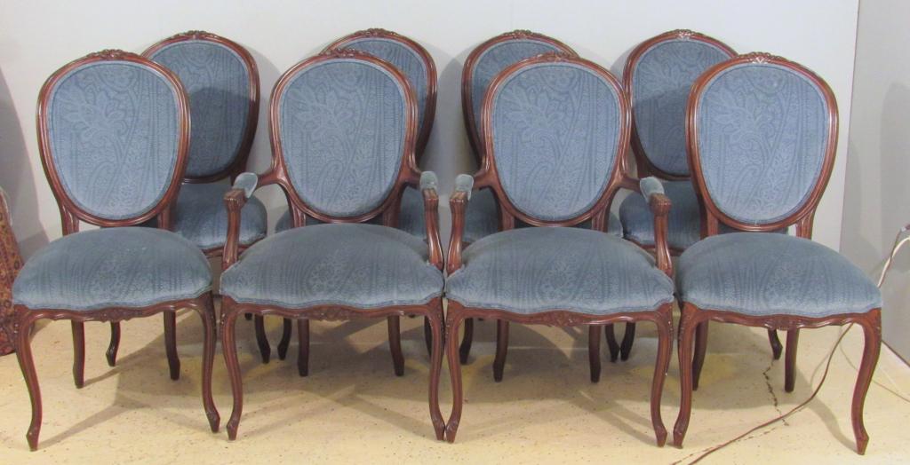 Set of 8 French Style Dining Chairs (1 of 9)