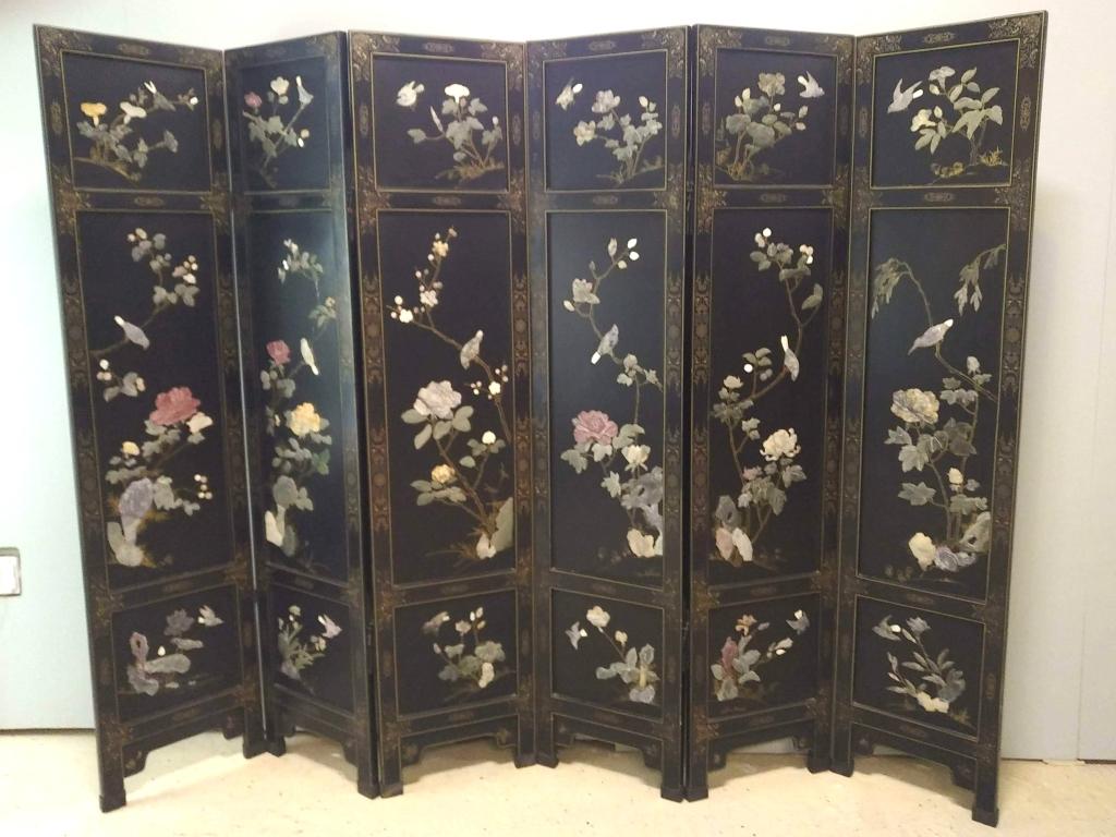 Chinese 6 Panel Floor Screen (1 of 6)