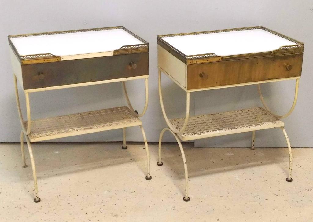 Pair Mid Century Bedside Tables (1 of 5)