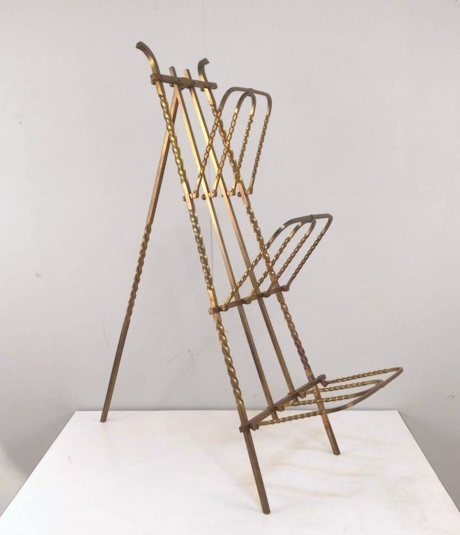 Vintage Brass Folding Plate Canterbury Stand (1 of 6)