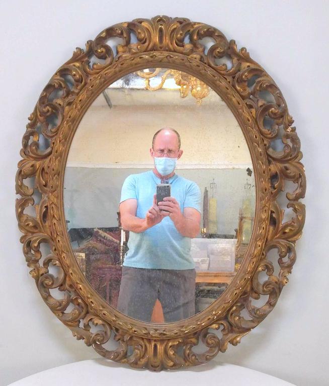Antique Oval Gilt Framed Mirror (1 of 8)