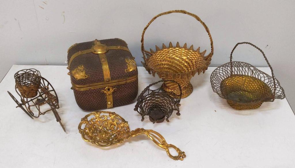 6 Assorted Table Top Mesh and Metal Articles (1 of 7)