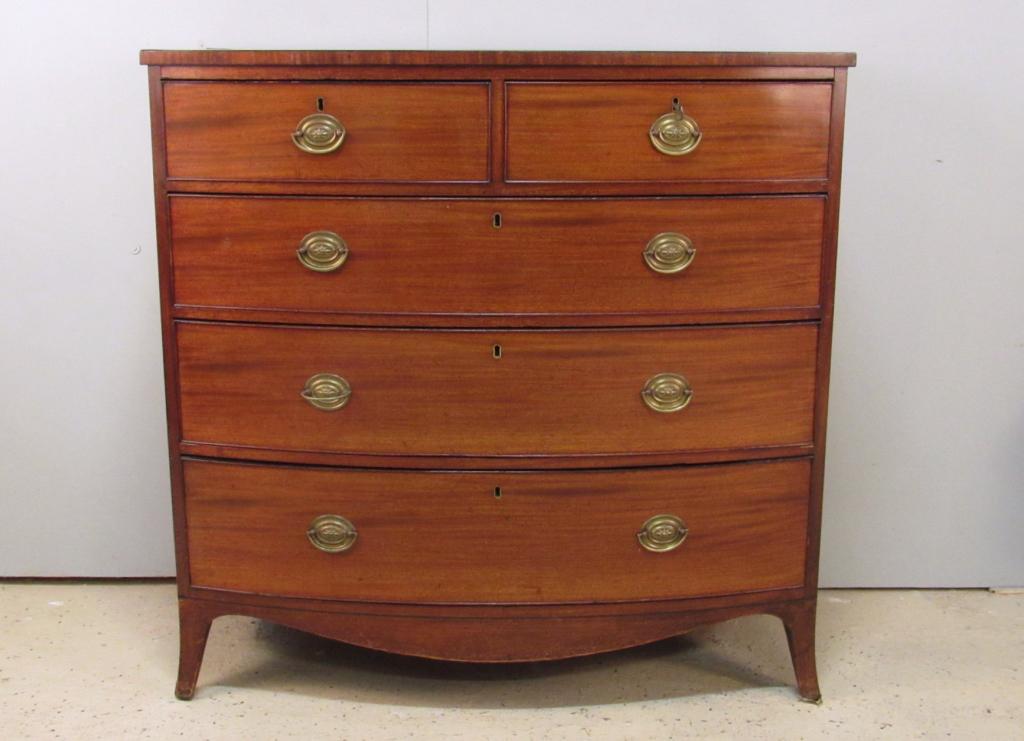 Antique English Bow Front Chest (1 of 6)