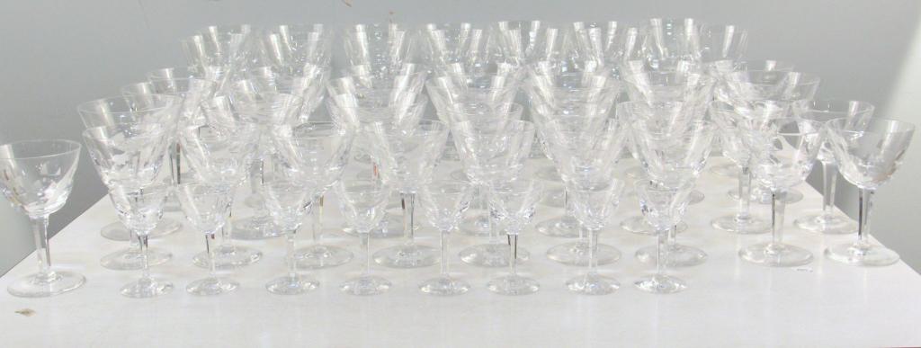 54 Piece Cut Crystal Stemware Set (1 of 5)