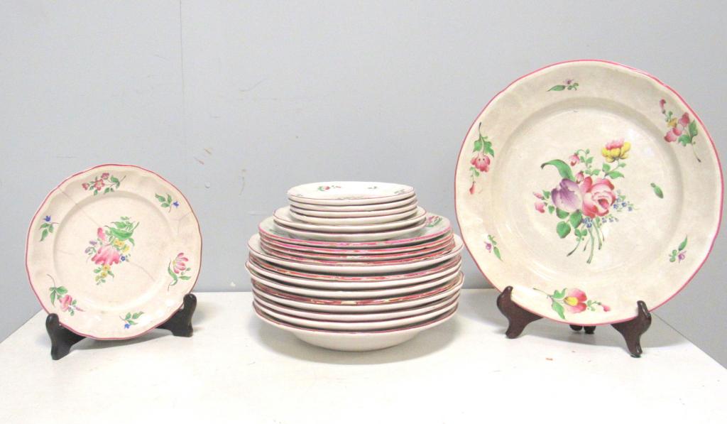 14 Luneville France Faience Plates and Bowls (1 of 7)
