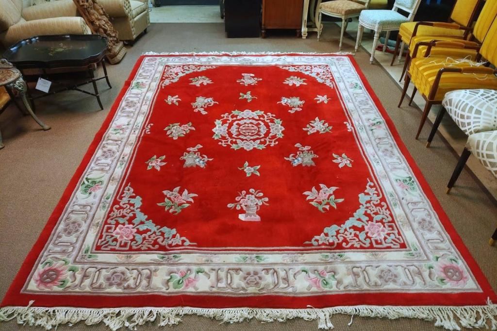 Chinese Sculpted Rug  8' x 10' 6" (1 of 7)