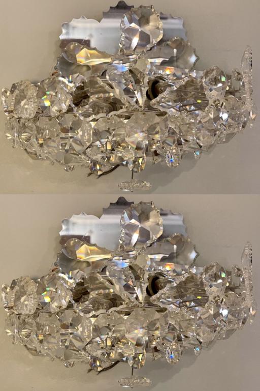 Pair of Crystal Wall Sconces Art Deco (1 of 9)