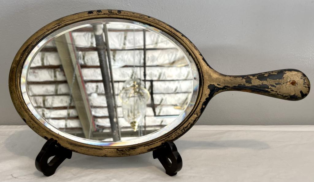Antique Vanity Hand Mirror (101) (1 of 5)