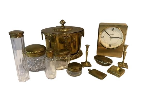 Assorted Gilt Decorated Articles - Tiffany & Co. Clock (1 of 14)
