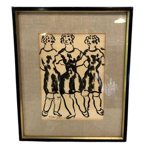 Study of a Woman,  Framed and Signed Chaim Gross (1 of 8)