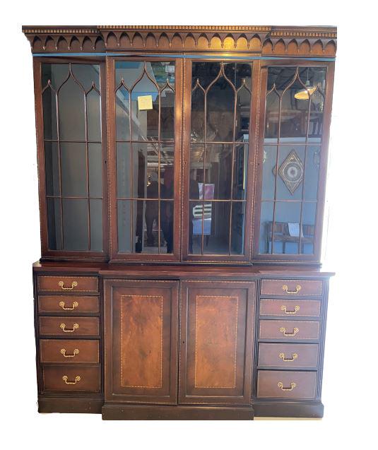 Attrib Schmieg and Kotzian Mahogany Breakfront (1 of 6)