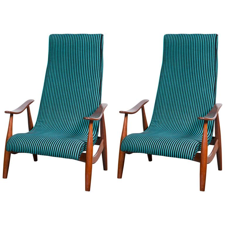 Pair of Mid-Century Modern Arm Lounge Chairs (1 of 7)