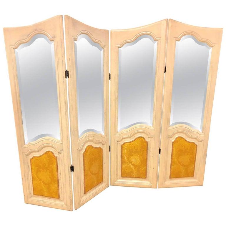 Hollywood Regency Four-Panel Painted Room Divider (1 of 7)