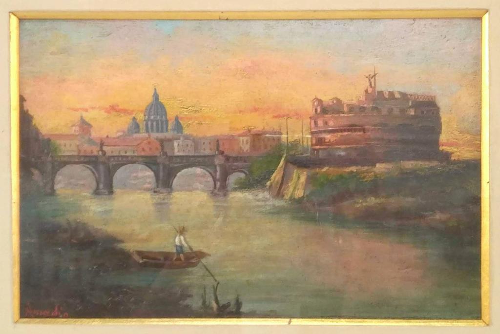 Signed Illegibly (Amadio ?) - Oil on Panel (1 of 9)