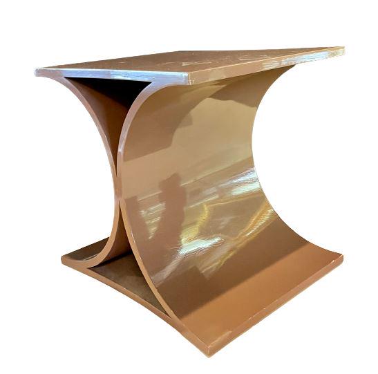Dakota Jackson Brown Lacquered Pedestal or End Table (1 of 8)