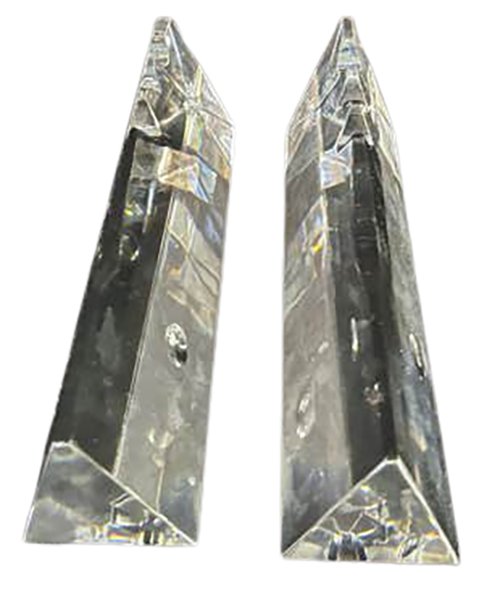 Pair Baccarat Book Ends Signed (1 of 5)