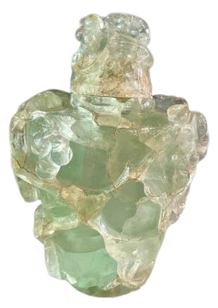 Carved Fluorite Jade Vase with Lid (1 of 8)